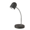 Dainolite LED Table Lamp 5w Polished Chrome Finish Satin Black Shade|Lampe de table de Dainolite avec abat-jour noir satiné, fini chromé poli et ampoule à DEL de 5 W