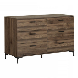 Musano 6-Drawer Dresser - Natural Walnut