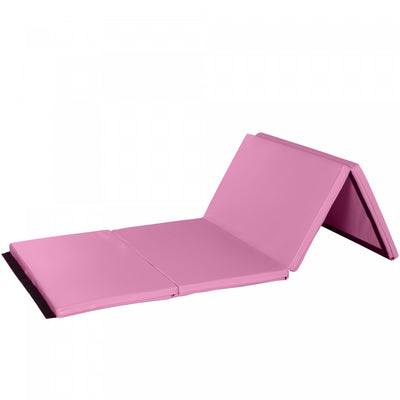Soozier 4'x6'x2'' Folding Gymnastics Tumbling Mat, Exercise Mat With Carrying Handles For Yoga, Mma,|Soozier Tapis De Gymnastique Pliable 10,2 X 15,2 X 5,1 Cm, Tapis D'exercice Avec Poignees De Transpo