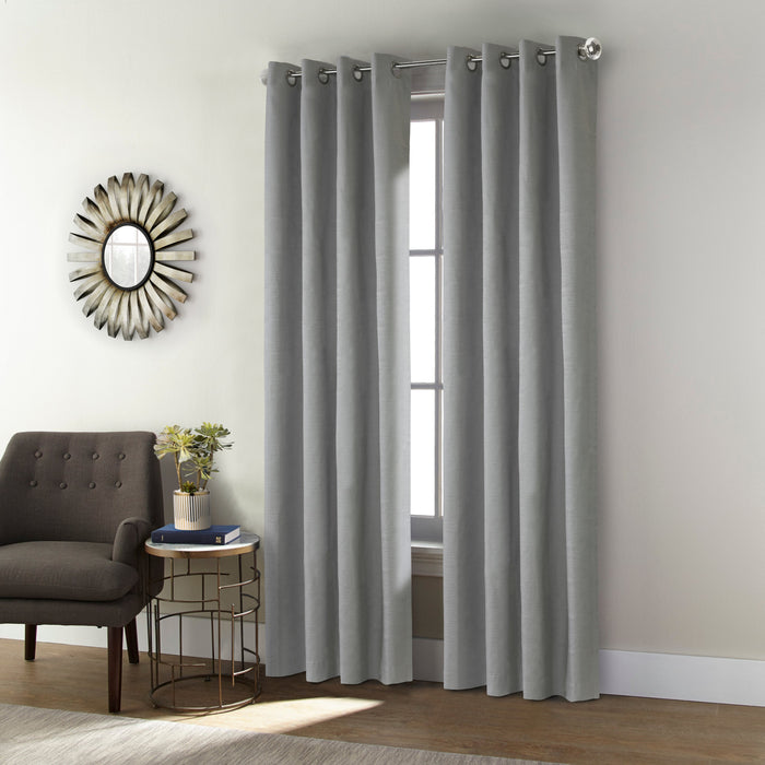 Shadow Grey Grommet Curtain Panel - 52\" X 84\"