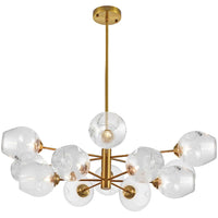 Dainolite Abii 12 Light Chandelier Vintage Bronze Finish Clear Glass Lamp