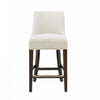 Beever Modern Wood Chenille Counter Stool in Cream