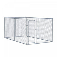 Pawhut 99 Sq. Ft. Dog Playpen Outdoor, Walk-in Dog Run Kennel Puppy Exercise Pen With Galvanized Ste