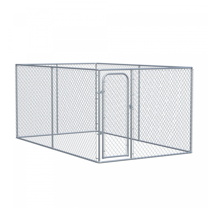 Pawhut 99 Sq. Ft. Dog Playpen Outdoor, Walk-in Dog Run Kennel Puppy Exercise Pen With Galvanized Steel Frame, For Small And Medium Dogs, 13' X 7.5' X 6'