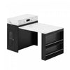 Logan Extendable Dining Table with Folding Top and Storage Drawers,Black