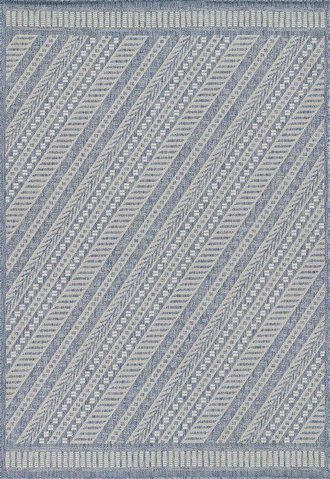 Livia Transitional 6'6\" x 9'0\" Area Rug in Blue Indoor Area Rug