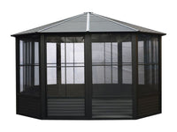 Florence Solarium 12x12 Metal Roof In Black