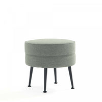 Bailey Mid-Century Modern Upholstered Accent Ottoman in Sage Green 