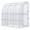 Outsunny 7' X 4' X 7' Outdoor Lean-to Walk-in Garden Greenhouse With Roll-up Door Hot House For Plan|Outsunny 7' X 4' X 7' Serre De Jardin Adossee Porte Zippee Enroulable Couverture Pe Resistante Aux U