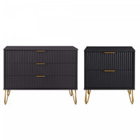 Dumbo Modern 2-Piece Dresser Set in Black 