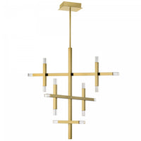 Dainolite Francesca Chandelier 42w Aged Brass Acrylic Diffuser Lamp