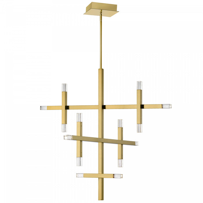 Dainolite Francesca Chandelier 42w Aged Brass Acrylic Diffuser Lamp