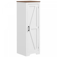 HOMCOM Farmhouse Storage Cabinet with Adjustable Shelf for Living Room