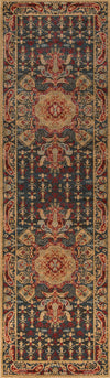 Sofia Traditional 2'3\" x 7'6\" Runner Rug in Blue Indoor Area Rug