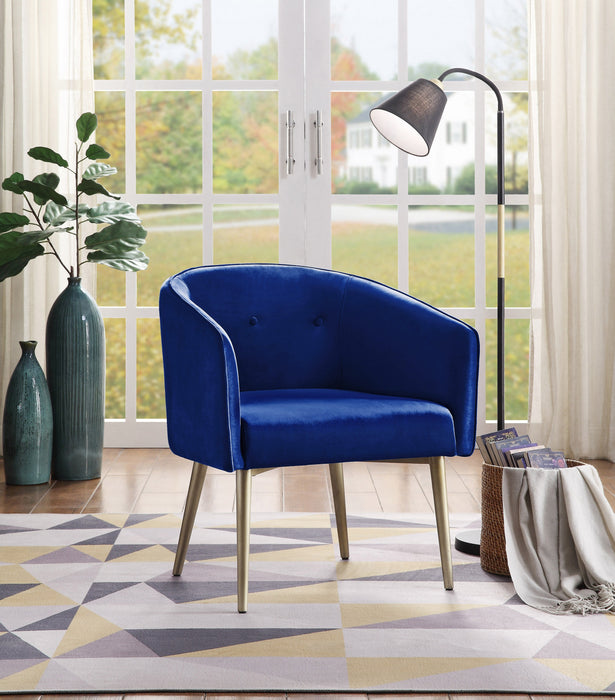 Velma Accent Chair Navy Velvet