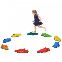 Outsunny Stepping Stones Kids, 9pcs Anti-slip Edge Balance Stepping Stones Obstacle Course Coordinat