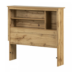 Tassio Bookcase Headboard - Nordik Oak