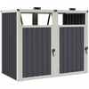 Outsunny Double Garbage Bin Shed, Lockable Storage Shed With Openable Lid