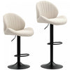 HOMCOM Bar Stools Set of 2, Swivel Counter Height Barstools with Back