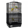 Pawhut 36\" Bird Cage For Finches, Canaries Budgies, Parrot Cage With Accessories, Handle, Mesh Cover, Tray, Black