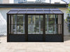 Florence - Wall Mounted Solarium 8x16 Polycarbonate Roof In Black