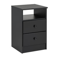 Astrid 2-Drawer Nightstand - Black