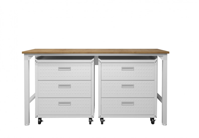 Fortress Modern 3-Piece Garage Set in White Garage Storage