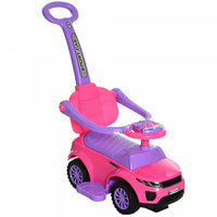 Aosom 3 In 1 Kid Ride On Push Car Stroller Sliding Walking Car With Horn Music Light Function Secure