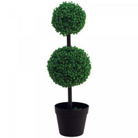 Outsunny 2 Ball Topiary Tree for Home Office, Living Room Decor