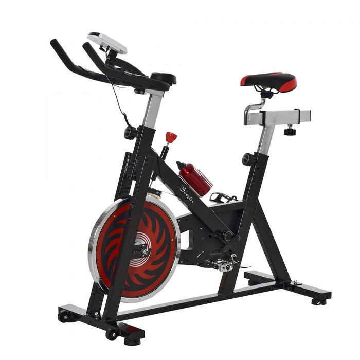 Soozier Indoor Exercise Bike, Stationary Bike, Upright Cycling Sport Cardio Machine For Home Gym With 29lbs Flywheel, Adjustable Resistance, Lcd Monitor, Bottle Holder
