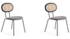Manhattan Comfort Set Of 2 Jardin Dining Chairs - Black & Grey