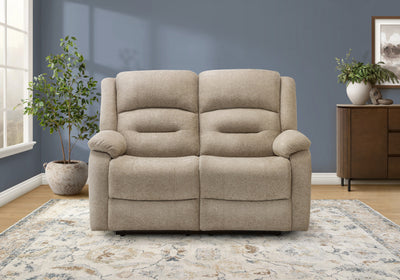 MONARCH SPECIALTIES 2-SEATER POWER RECLINING LOVE SEAT, 50" WIDE, USB PORT INCLUDED, BEIGE FABRIC RECLINER | MONARCH SPECIALTIES CAUSEUSE REMBOURRE 2 PLACES INCLINABLE ELECTRIQUE, 50"L, PORT USB INCLUS,TISSU BEIGE