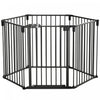 Pawhut Dog Playpen Diy Adjustable, Puppy Play Pen Dog Fences Indoor With Automatically Close Lock, P|Pawhut Barriere De Securite Pour Animaux Domestiques, Parc A 6 Panneaux, Cheminee, Arbre De Noel, Cl