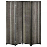 Homcom 4-panel Bamboo Room Divider Privacy Screen 6ft