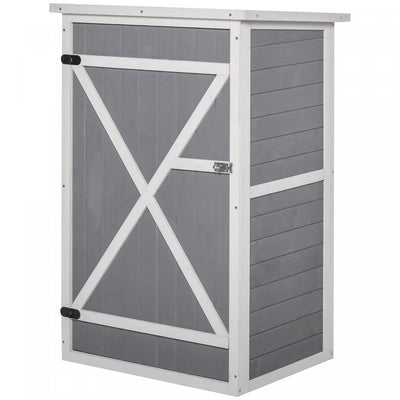 Outsunny 29.9"x21.7"x45.3" Garden Storage Cabinet, Outdoor Storage Shed With Lockable Door With Latc|Outsunny Abri De Jardin De 29.9" X 21.7" X 45.3" Avec Toit En Asphalte Gris