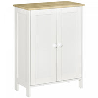 HOMCOM Storage Cabinet with 2 Doors, 2 Adjustable Shelves for Living Room