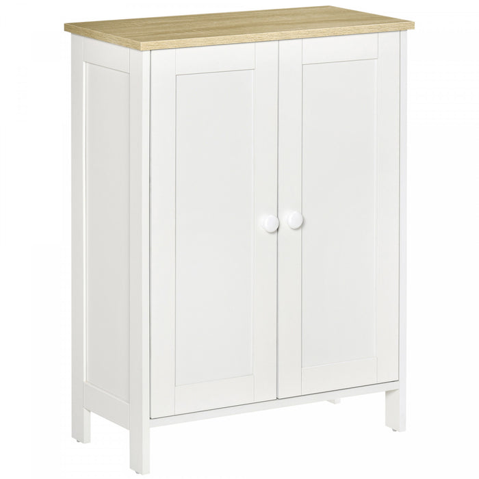 HOMCOM Storage Cabinet with 2 Doors, 2 Adjustable Shelves for Living Room