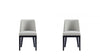 Manhattan Comfort Set of 2 Gansevoort Modern Faux Leather Dining Chairs - Stone Grey