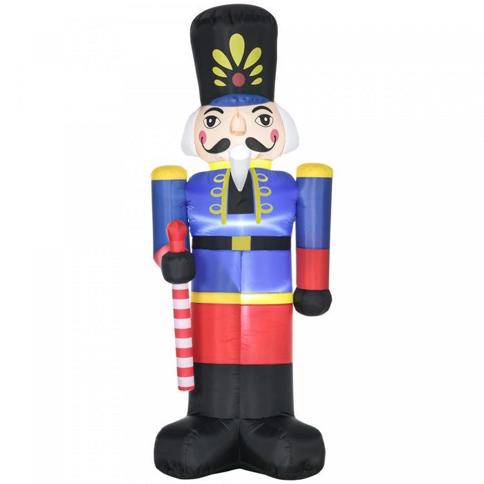 Homcom 8ft Nutcracker Soldier Inflatable Christmas Decoration