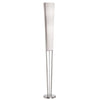 Dainolite Emotions 2 Light Floor Lamp Satin Chrome White Shade