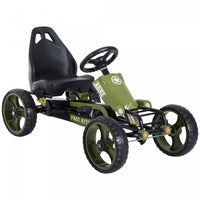 Aosom Kids Pedal Go Kart, Ride On Car Toy With Adjustable Seat, Eva Tyres, Safety Hand Brake, For Bo