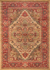 Lux Traditional 9'3\" x 12'6\" Area Rug in Ivory Indoor Area Rug