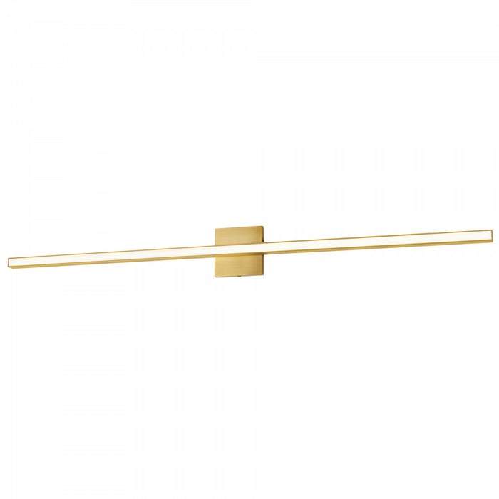 Dainolite Arandel Vanity Light 36w LED Aged Brass White Acrylic Diffuser Lamp