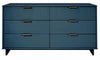 Granville Modern 55\" Dresser in Midnight Blue (6-Drawer)