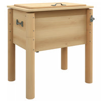 Outsunny 54-Qt Wooden Patio Cooler, Outdoor Cooler Table, Natural