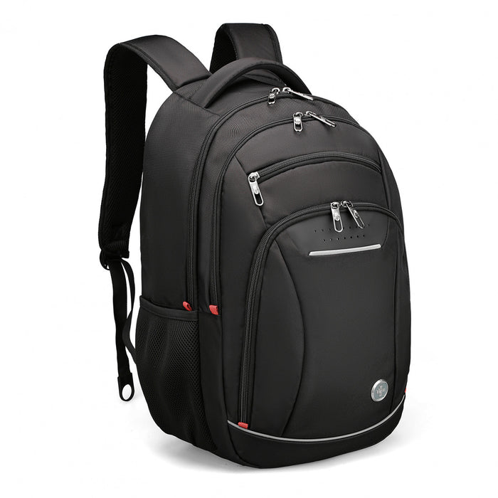 Swissdigital Sursee School Backpack – 17\" Laptop Bag, SDD Finder, Add-A-Bag System, Reflective Trim, Breathable Mesh, Travel-Ready