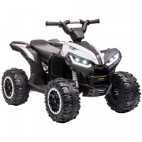 Aosom 12v Kids Powered Ride-On Atv, Four Wheeler Kids Quad With Music, Mp3, Headlights, High & Low S