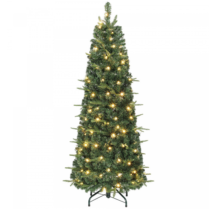HOMCOM 5 ft Prelit Pop Up Christmas Tree, Collapsible Xmas Tree, Green
