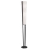 Dainolite Emotions 2 Light Floor Lamp Matte Black White Shade