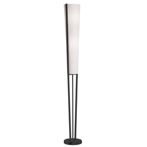 Dainolite Emotions 2 Light Floor Lamp Matte Black White Shade